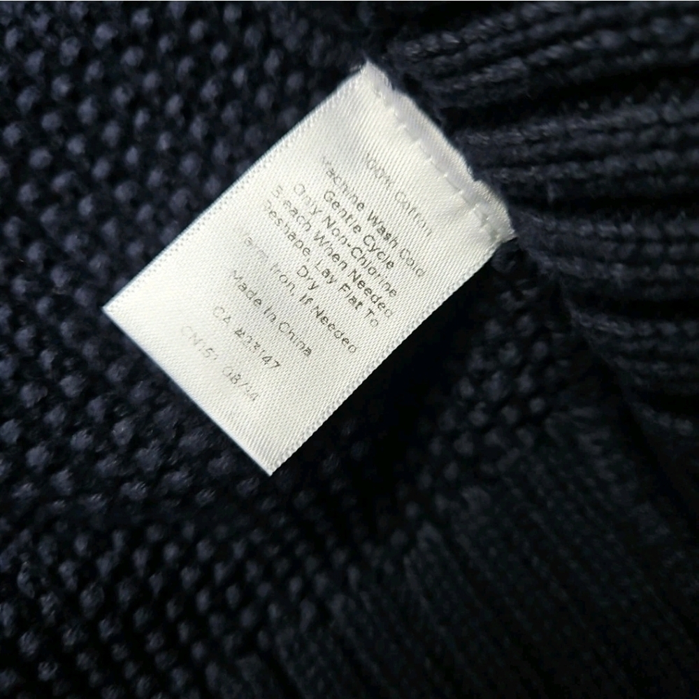 Talbots Color Block Sweater Size M Blue White Orange Knit - Picture 7 of 7